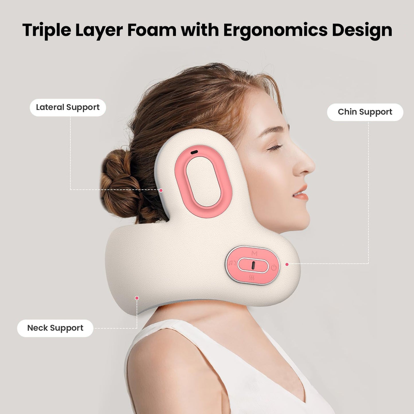 Ublives Napfun N1 3-In-1 Sleep-U-Shaped Neck Pillow With Massage With Bluetooth And Noise Cancellation